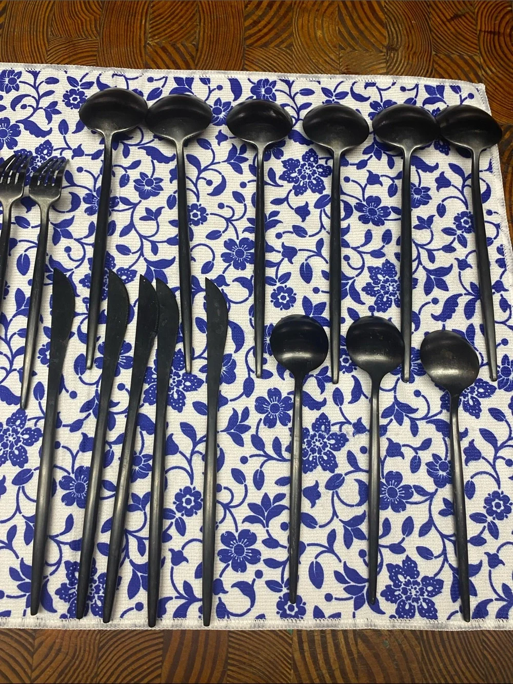 Amazon Matte Black Stainless Flatware Set - Black